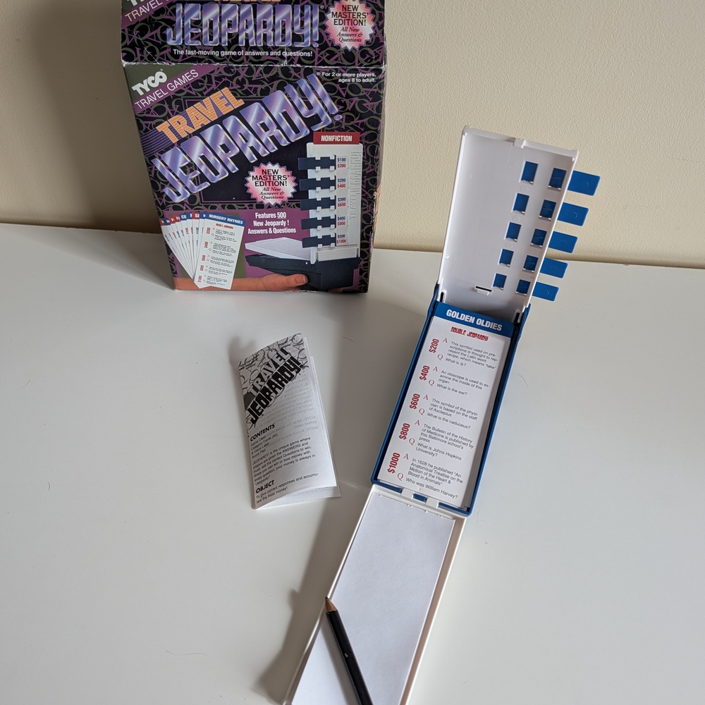 Travel Jeopardy Game with Accessories